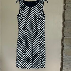 Liz Claiborne Blue and White pleated Mini Dress